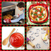 Qinyoung Christmas Oven Mitts and Pot Holders Set, 48 Pieces, Buffalo Plaid