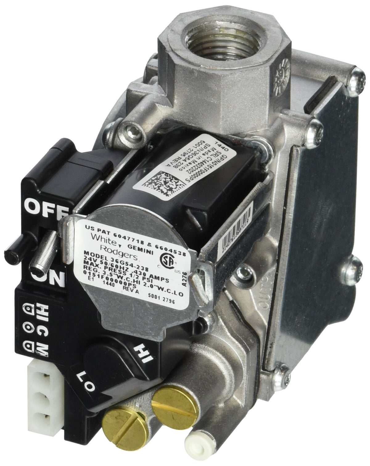 Gas Valve by Goodman – 4.8 x 4.3 x 3.2 inches, Metal, Model 0151F00000PS