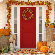 JarThenaAMCS Coir Doormat, Hello Fall Maple Leaf Pumpkin Design, 16.5 x 29.1 Inch