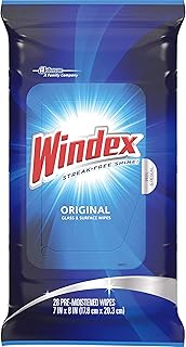 Windex Original Glass and Surface Wipes, 28 Count