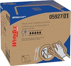 Wypall CriticalClean Heavy Duty Foodservice Wipes, 300 Towels, Blue (05927)