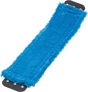UNGER Commercial SmartColor MicroMop 15.0, 16" Wet Microfiber Mop Pad, Reusable - Heavy-Duty Floor Cleaning, Blue - MM40B
