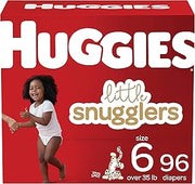 HUGGIES Little Snugglers Baby Diapers, Size 6, 96 Ct, One Month Supply