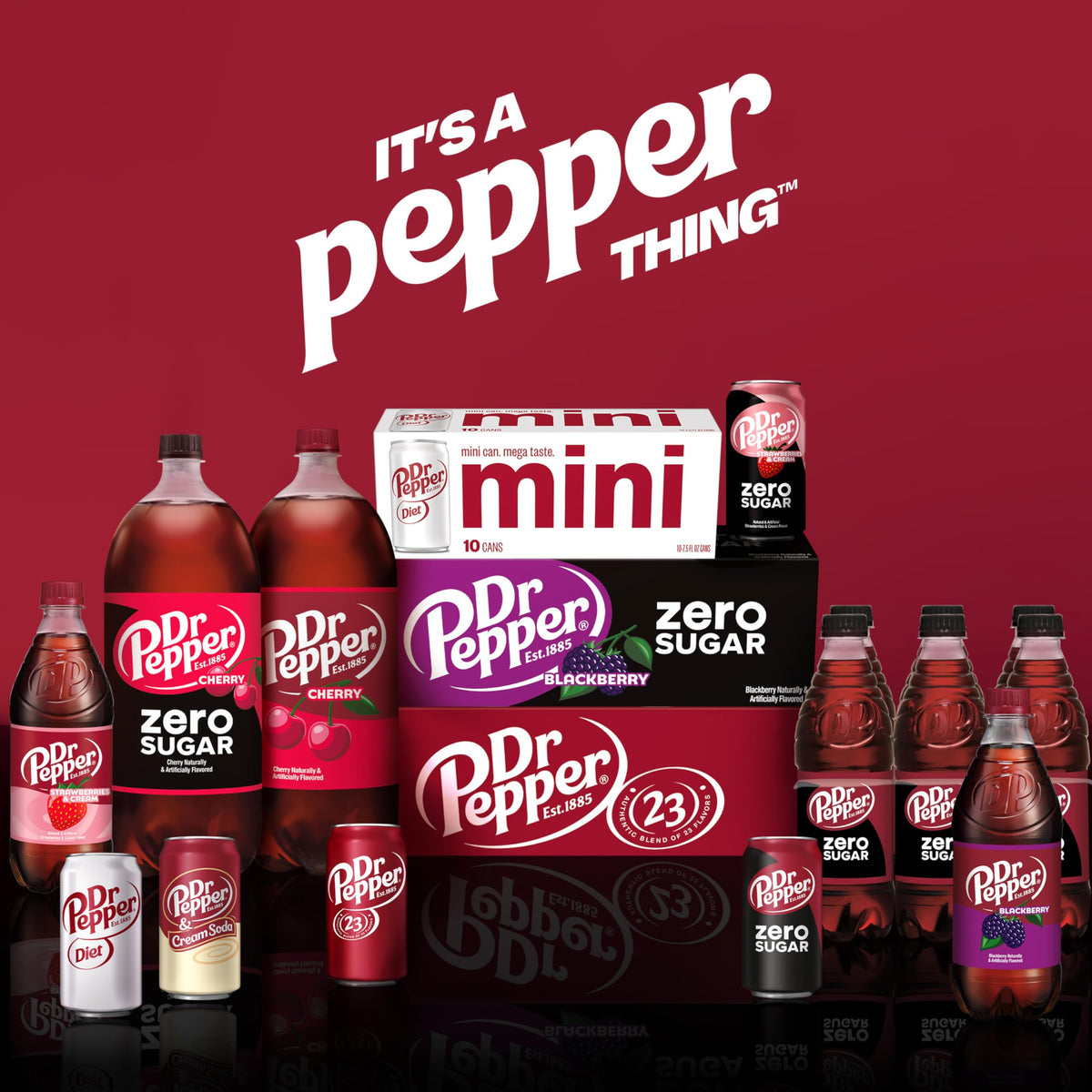 Dr. Pepper Regular / 12 Fl Oz (Pack of 12) / Red Soft Drinks
