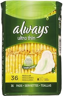 Always Ultra Thin Regular Pads with Wings, Unscented - 36 Count