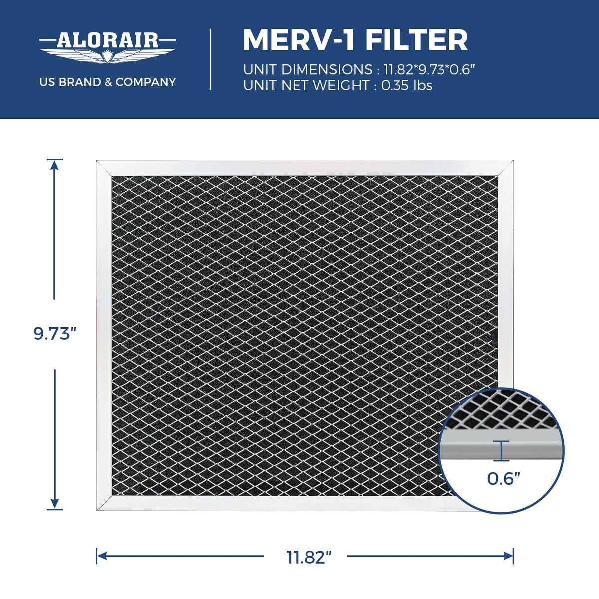 MERV-1 Filter for Galaxy60 / 60P / 85P Crawlspace Dehumidifiers by ALORAIR – MERV-1 Filter for Galaxy 60/85P, 145.0 pints, Aluminum, Model MERV-1 Filter for Galaxy 60/85P