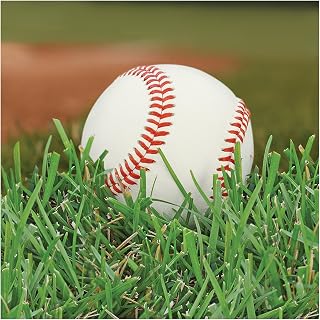 Creative Converting 18 Count Sports Fanatic Lunch Napkins, White/Green, one size