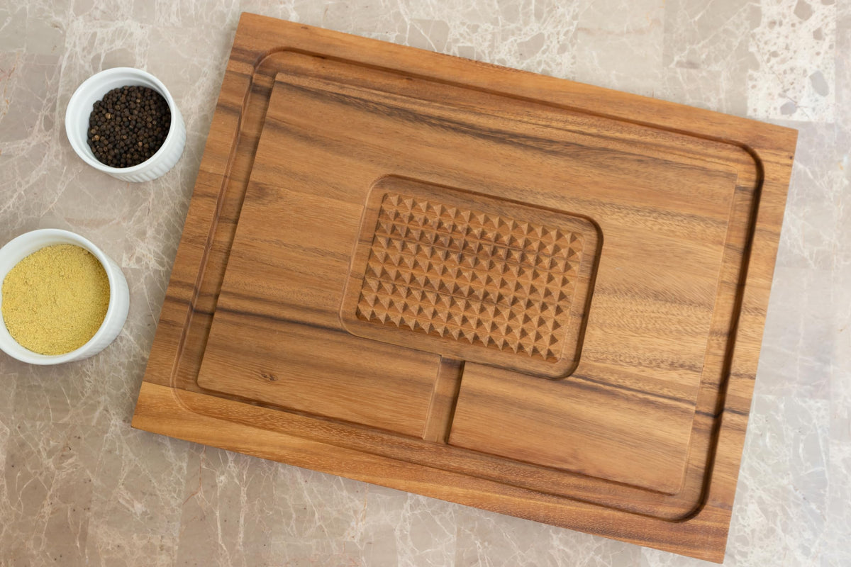 Ironwood Gourmet Acacia Carving Board, 15 x 20 Inch with Juice Channel