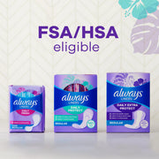 Panty Liners for Women Daily Protect Liners by Always – Regular, Polyethylene