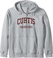 Curtis High School HS Staten Island NY Retro Zip Hoodie