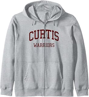 Curtis High School HS Staten Island NY Retro Zip Hoodie