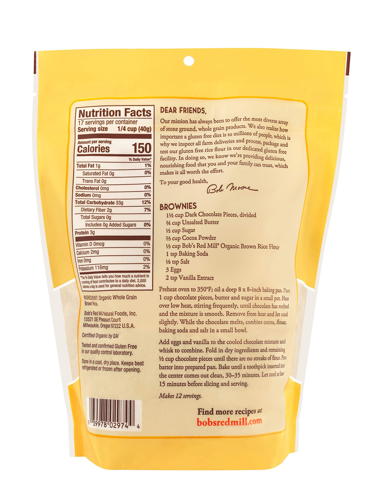 Bob's Red Mill 1.5 Pound (Pack of 4) / VO / 1 Rice Flour