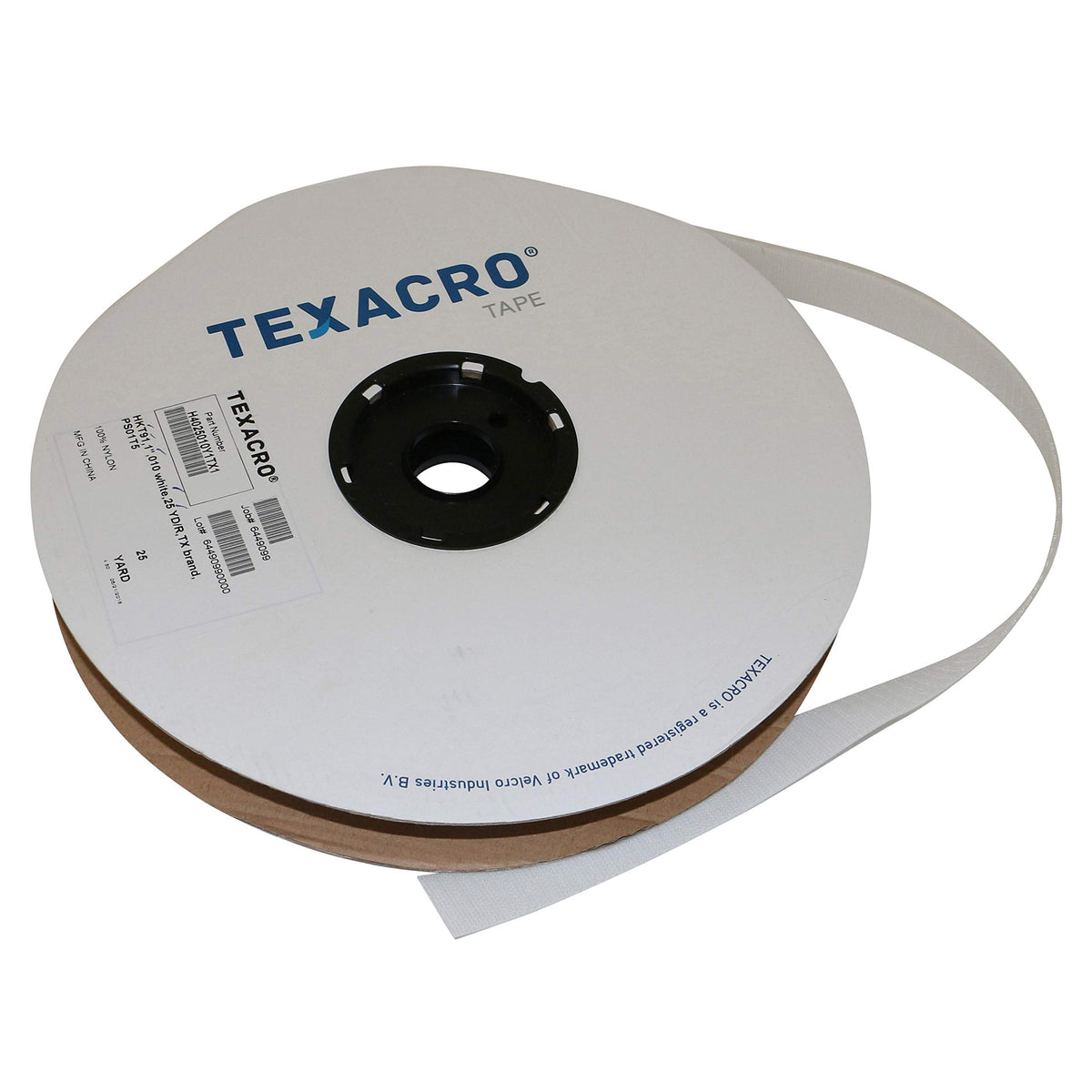 Velcro USA 70/71 TEXACRO Adhesive-Backed Hook-Side Only: 1" x 75 ft. Hook-side only by VELCRO Brand – 1 in. x 25 yds. (hook-only), Nylon, White, Model HOOK 70/WI125