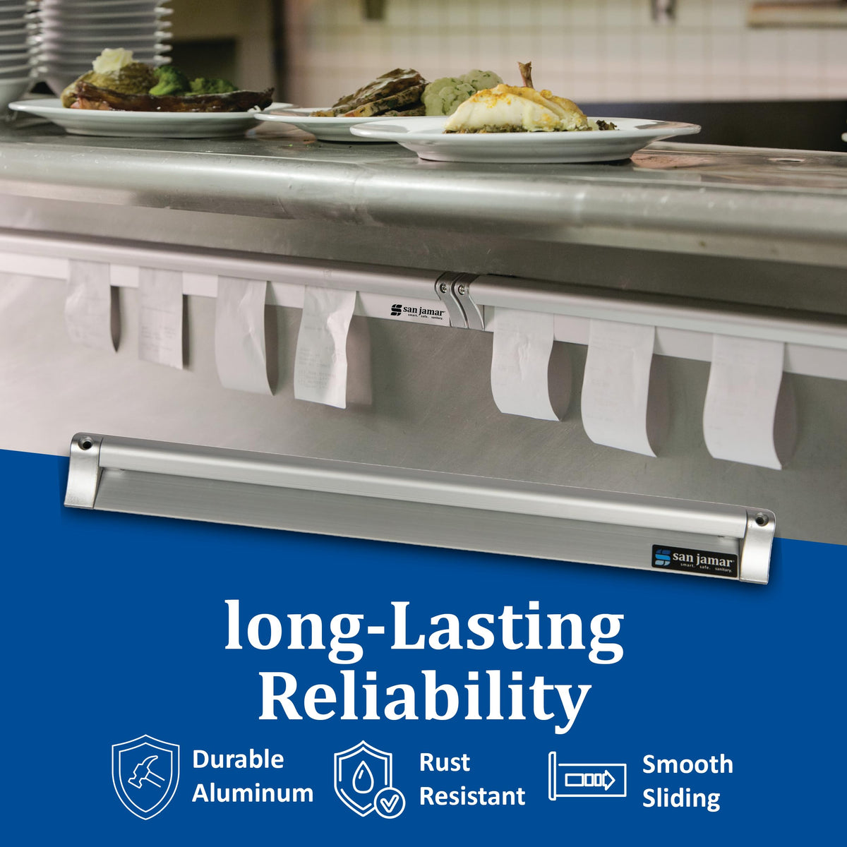 Check Slide Rack 36" by San Jamar – 36", Stainless Steel, Silver, Model CK6536A