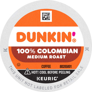 100% Colombian Medium Roast Coffee by Dunkin' – 1 Count (Pack of 10), Pack of 10