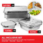 Stock Your Home Assorted 40 Pack w/ Lids / Red / With Lids Disposable Cookware