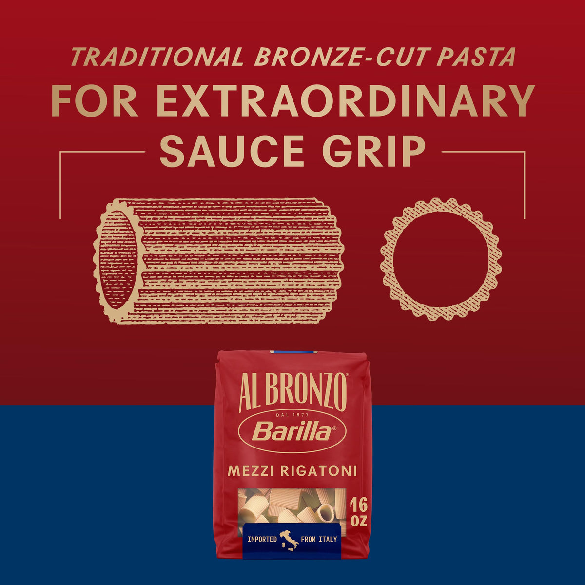 Barilla 16 Ounce (Pack of 12) / Mezzi Rigatoni / 12 Rigatoni