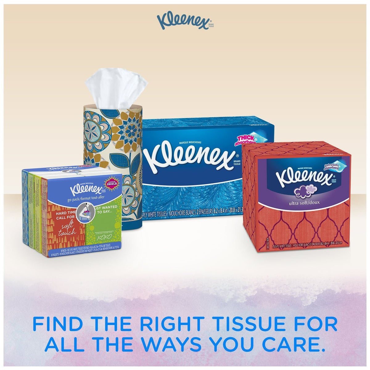 Kleenex White / 170 Count (Pack of 6) / 130 tissues, 6 rectangle boxes Box Tissues