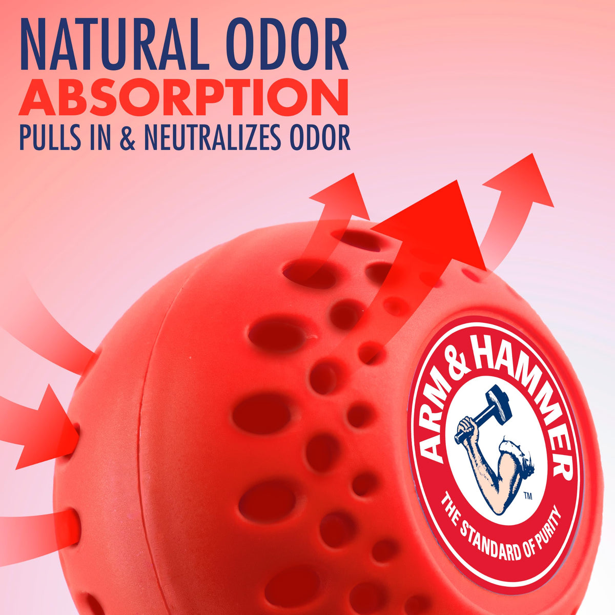 OdorBusterz® Odor Eliminator Balls by ARM & HAMMER – Red, Pack of 3, Model 48307