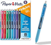 Paper Mate InkJoy Gel Pens, Fine Point (0.5mm), 8 Count - Back to School, Teacher Supplies, Writing, Journaling