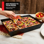 10x14 Detroit Style Pizza Pan by Stock Your Home – 14x10x2.5 inches, 39.0 fluid_ounces, Aluminum, Black