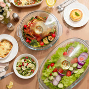 Luvan Round Glass Casserole, 2.4L Borosilicate, Transparent
