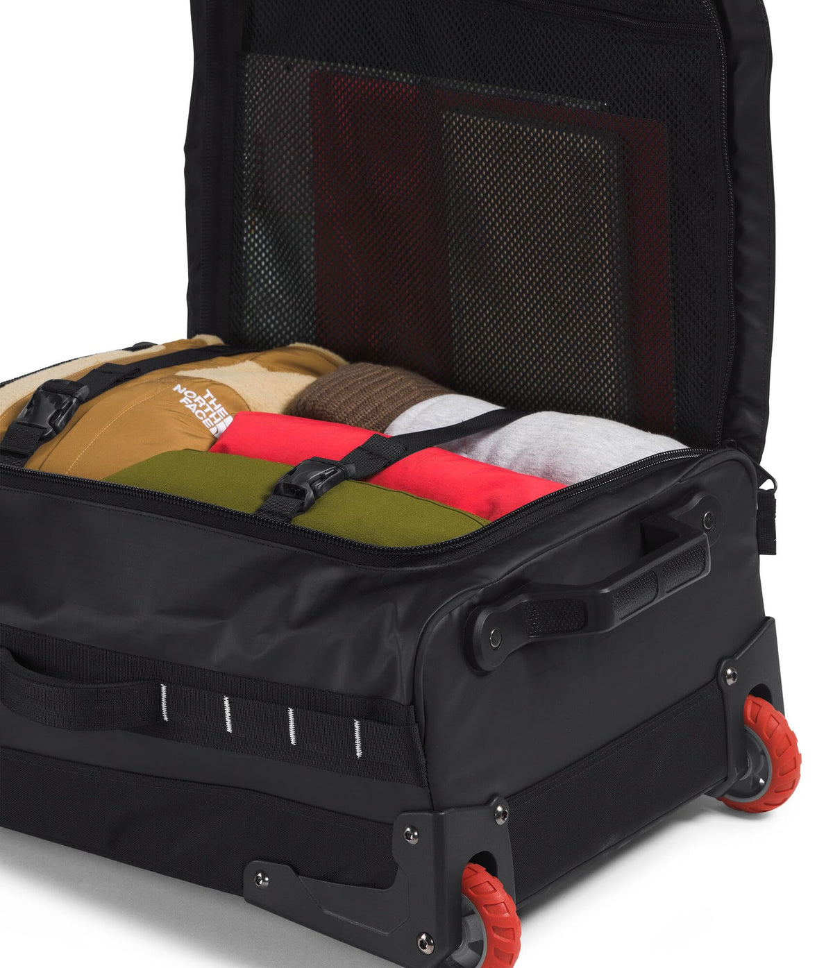 Base Camp Voyager Roller by The North Face – 94 Liters, Polyester, TNF Black/TNF White-NPF, Model NF0A52UE