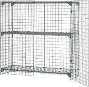 Global Industrial Commercial 1-Tier 2 Door Wire Mesh Security Locker, Gray