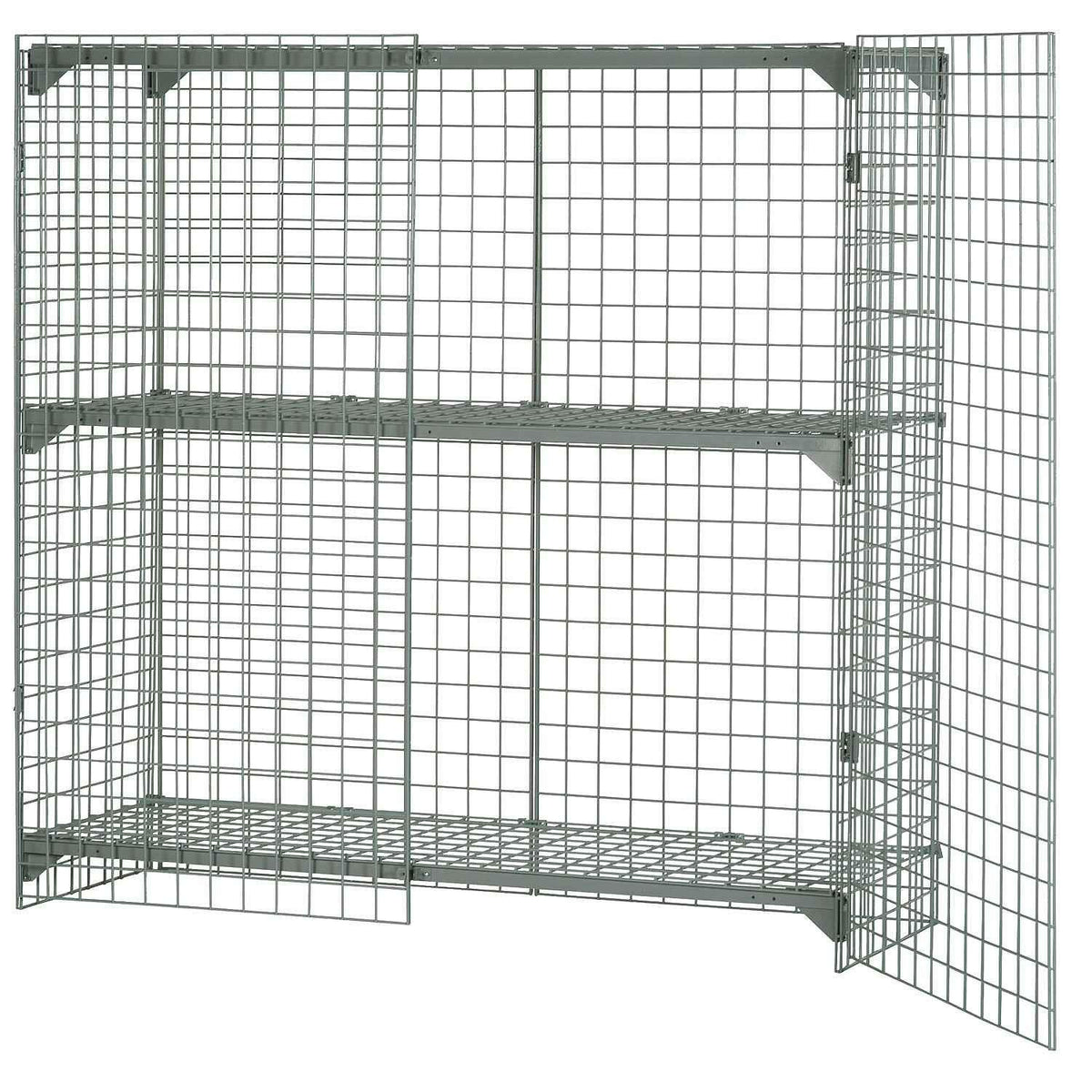 Global Industrial 4' x 2' x 4' / Grey / Industrial Storage Lockers
