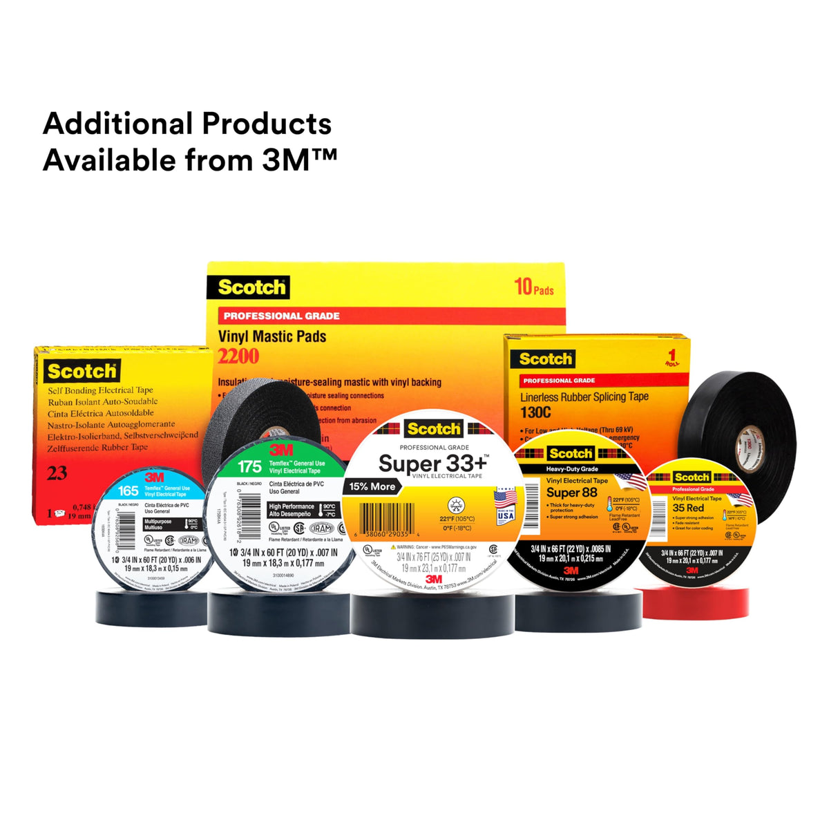 Scotch Super 88 Electrical Tape by 3M – 3/4 in x 44 ft, Polyurethane,Pvc,Rubber,Vinyl, Black, Model 88-3/4X44FT