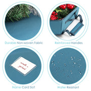 Hearth & Harbor Hard Shell Wreath Storage Bag, 30 Inch, Blue, 2 Pack
