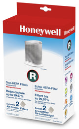 Genuine HEPA Replacement Filter for use in Air Purifier HPA100WE - Pack of by Honeywell – Pack of 2, Fiberglass, Model HRF-R2E