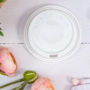 DART 16EL White Cappuccino Plastic Lid Fit For Hot/Cold Foam Cup by SOLO – 16 oz, 24.0 fluid_ounces, Plastic, WHITE, Pack of 1000