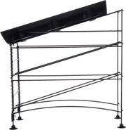 San Jamar 4 Tiers / Open Frame / Black Food Dispensers