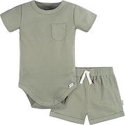 Gerber Baby Boys & Girls Bodysuit and Short Set