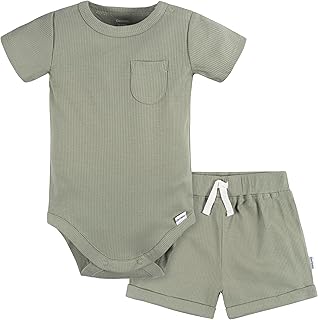 Gerber Baby Boys & Girls Bodysuit and Short Set