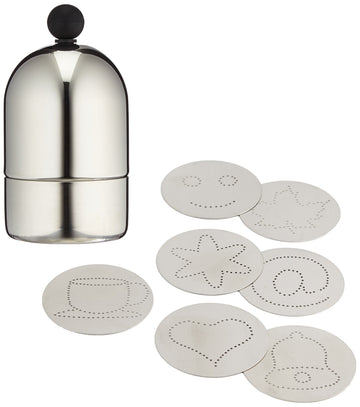 September Dredger + 7 Masks by PADERNO – 2.56 inches x 5.12 inches, Steel, Silver, Pack of 7, Model 42923-07