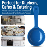 Carlisle FoodService Products 8 Ounces / Blue / Flat Cooking Spoons