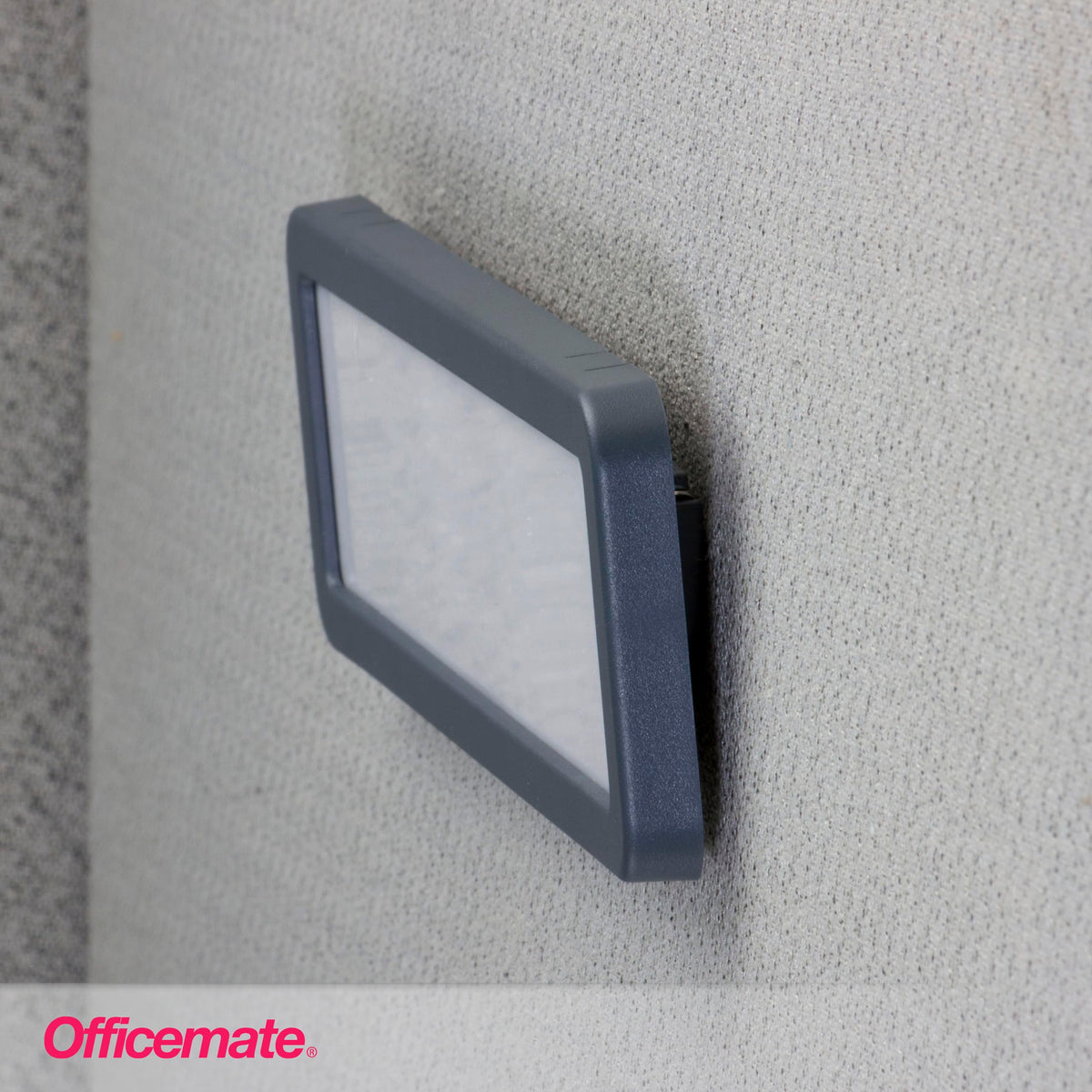 Verticalmate Name Plate by Officemate – 1 Pack, Plastic, Gray, Model 29222