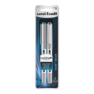 Vision Rollerball Pens by Uni-Ball – 1 Count (Pack of 1), Plastic, Black, Model 1824106