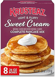Krusteaz Sweet Cream Pancake and Waffle Mix, Light & Fluffy, 26 oz Boxes (Pack of 8)