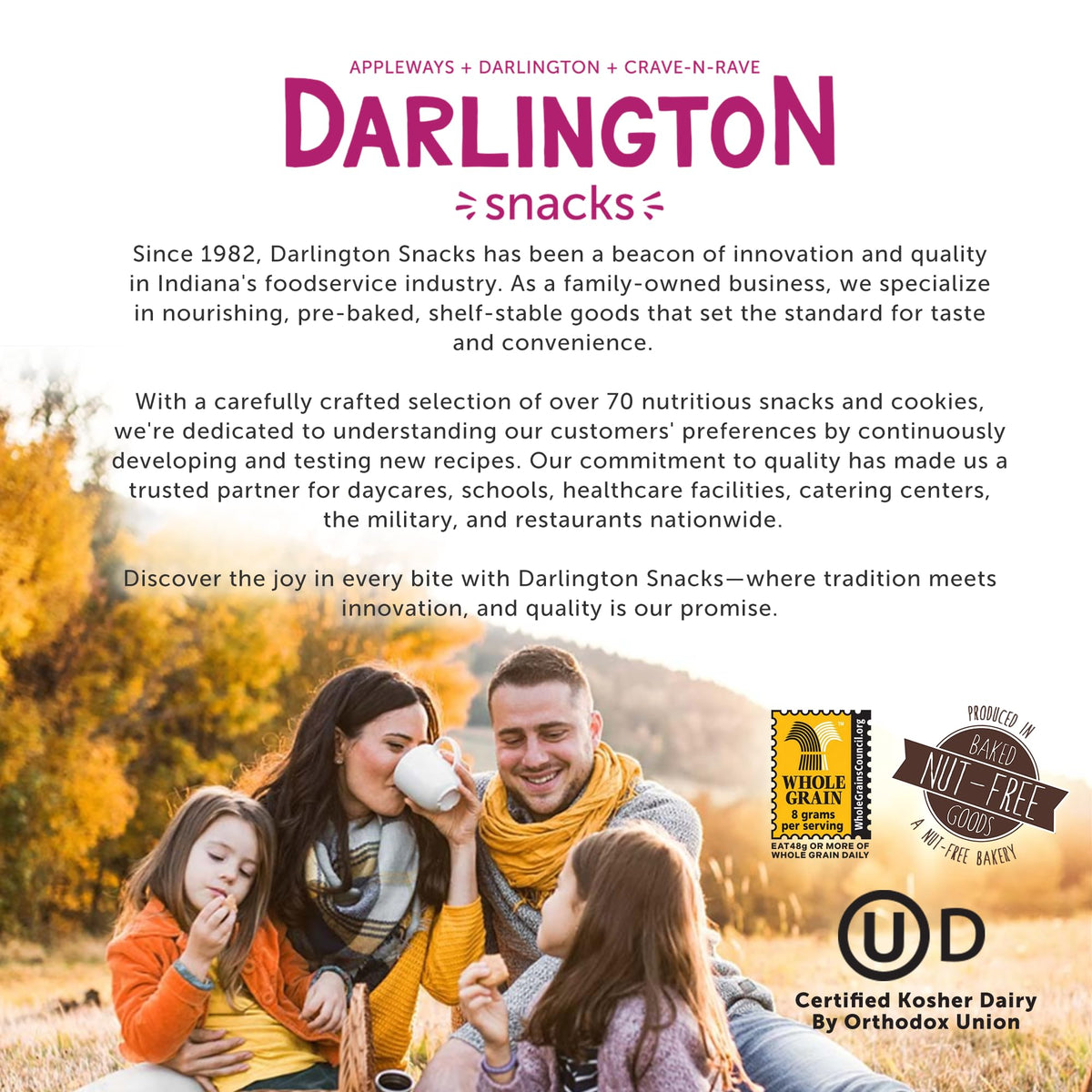Darlington Snacks Chocolate Chip (Original) / 1.4 Ounce (Pack of 180) / Brown Chocolate Chip