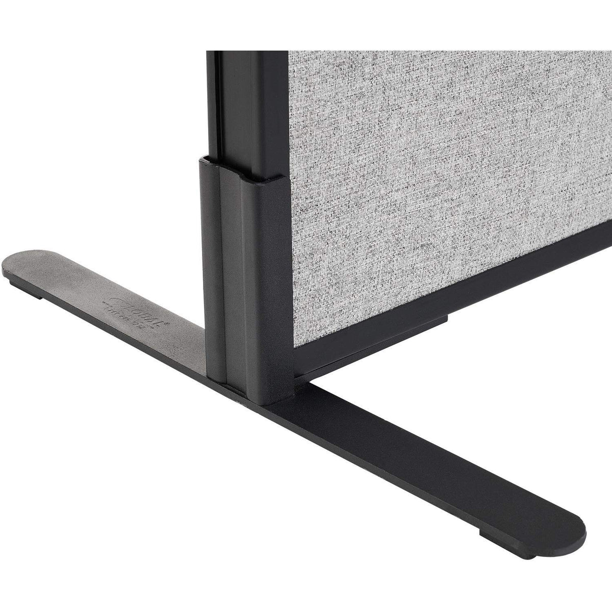 60-1/4"W x 96"H Freestanding Office Partition Panel with Partial Window by Global Industrial – Steel Frame, Gray, Model 695790FWGY