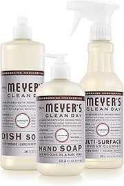Mrs. MEYER'S CLEAN DAY Kitchen Basics Set, Lavender, Cleaning Supplies | Trio of Kitchen Essentials, Includes Hand Soap (12.5 fl oz), Dish Soap (16 fl oz) and Multi-Surface Cleaner (16 fl oz)