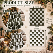 Buryeah Knit Throw Blanket, Olive Green Christmas Tree, 50x60 Inches