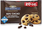Ghirardelli 60% Cacao Bittersweet Baking Chips, 20oz Bag, 3 Pack