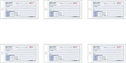 Rediform Small Money Receipt Book, 5 x 2-3/4, Carbonless Duplicate, 50 Sets/Book, 6 Packs