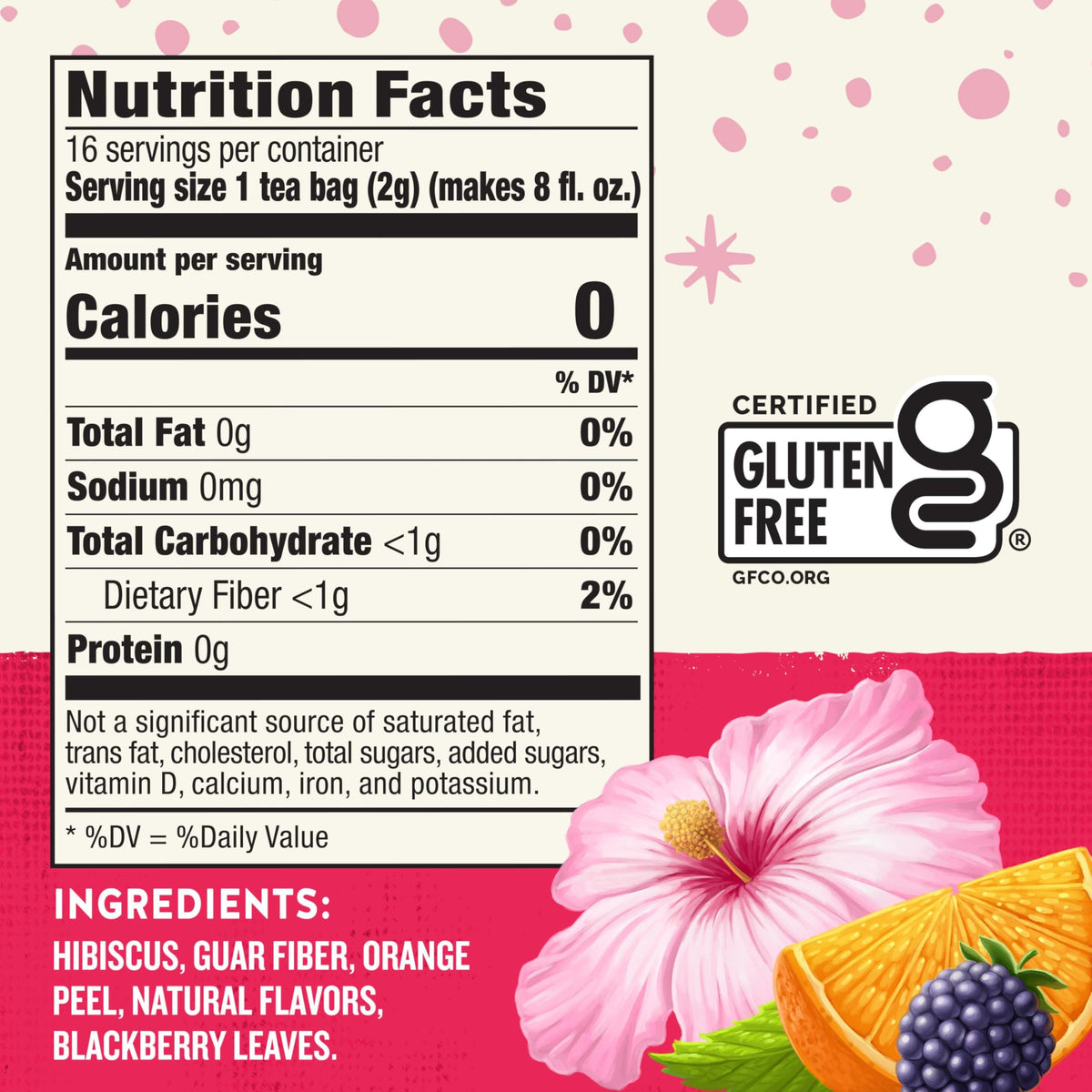 Hibiscus Punch Prebiotic Blend Wellness Tea by Celestial Seasonings – 16 Count (Pack of 2), Pack of 2