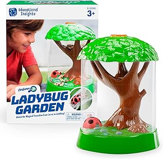 Educational Insights GeoSafari Ladybug Garden - Ladybug House with Live Ladybugs, Bug Catching Kit, Terrarium Kit for Kids & Toddlers, Bugs for Kids, At Home STEM Bug Habitat for Boys & Girls Ages 3+