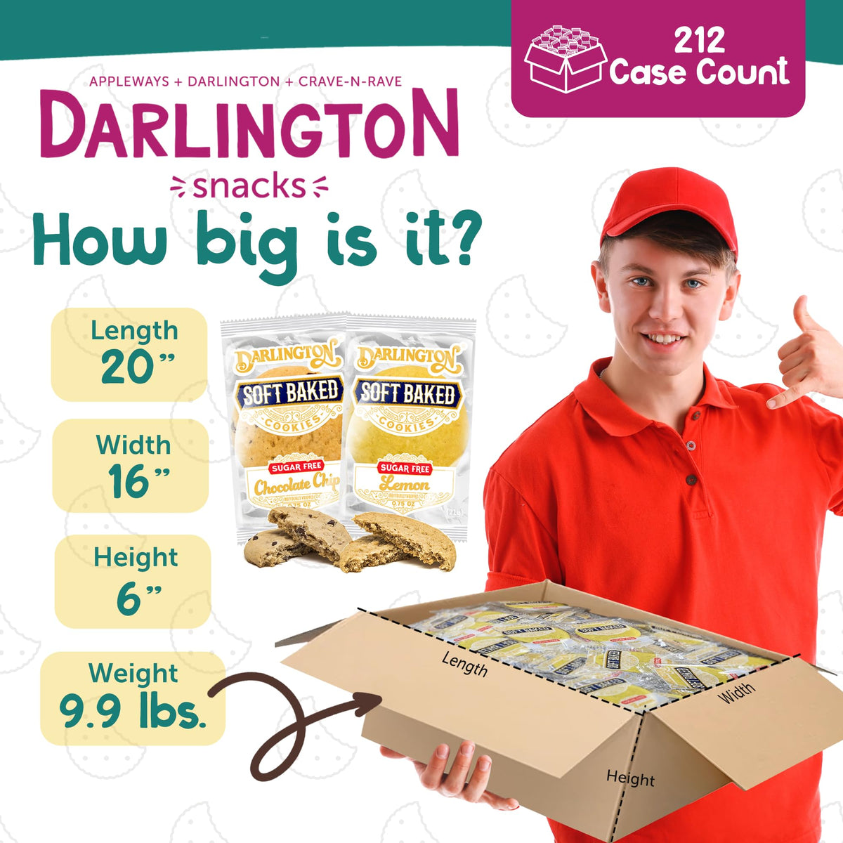 Darlington Snacks Assorted (Sugar-Free) / 0.75 Ounce (Pack of 212) / 212 Cookie Assortments